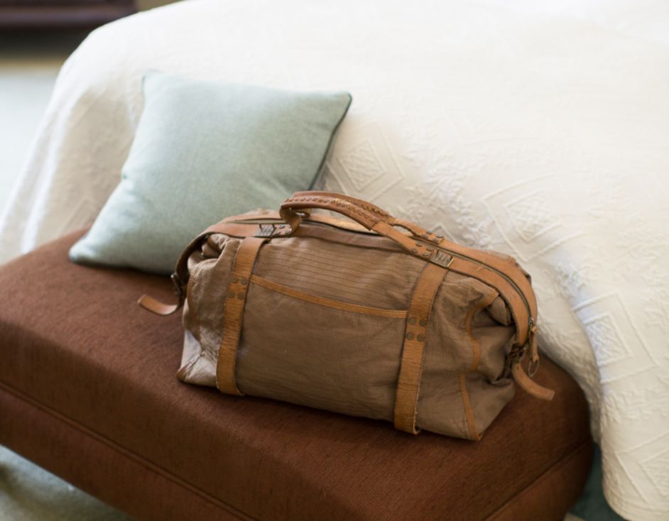 Bag by bed